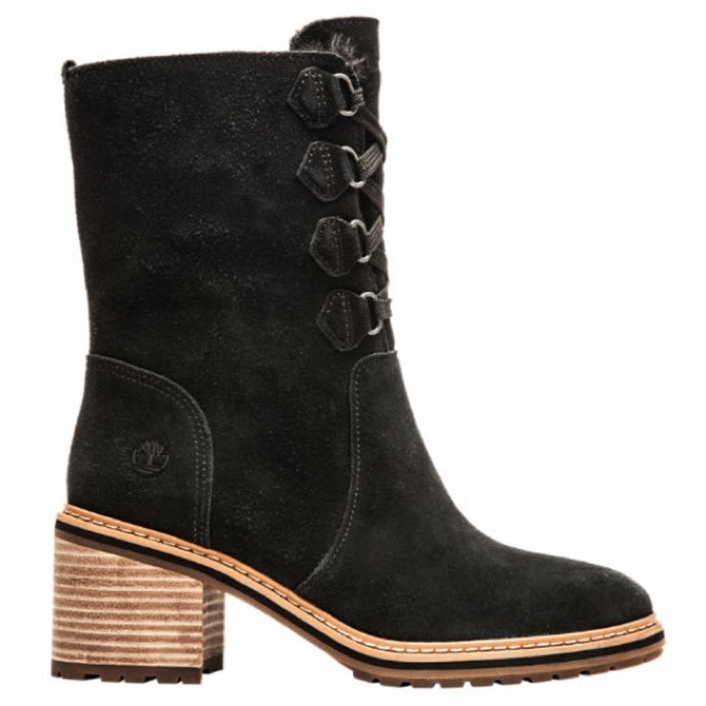 Timberland Sienna Waterproof Mid Black Suede - Size 7.5
